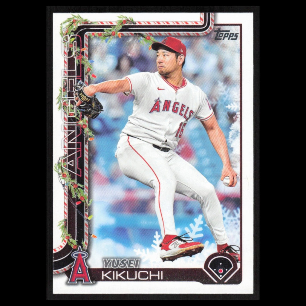 Yusei Kikuchi #H59 2025 Topps Holiday Los Angeles Angels Baseball Card MLB NM