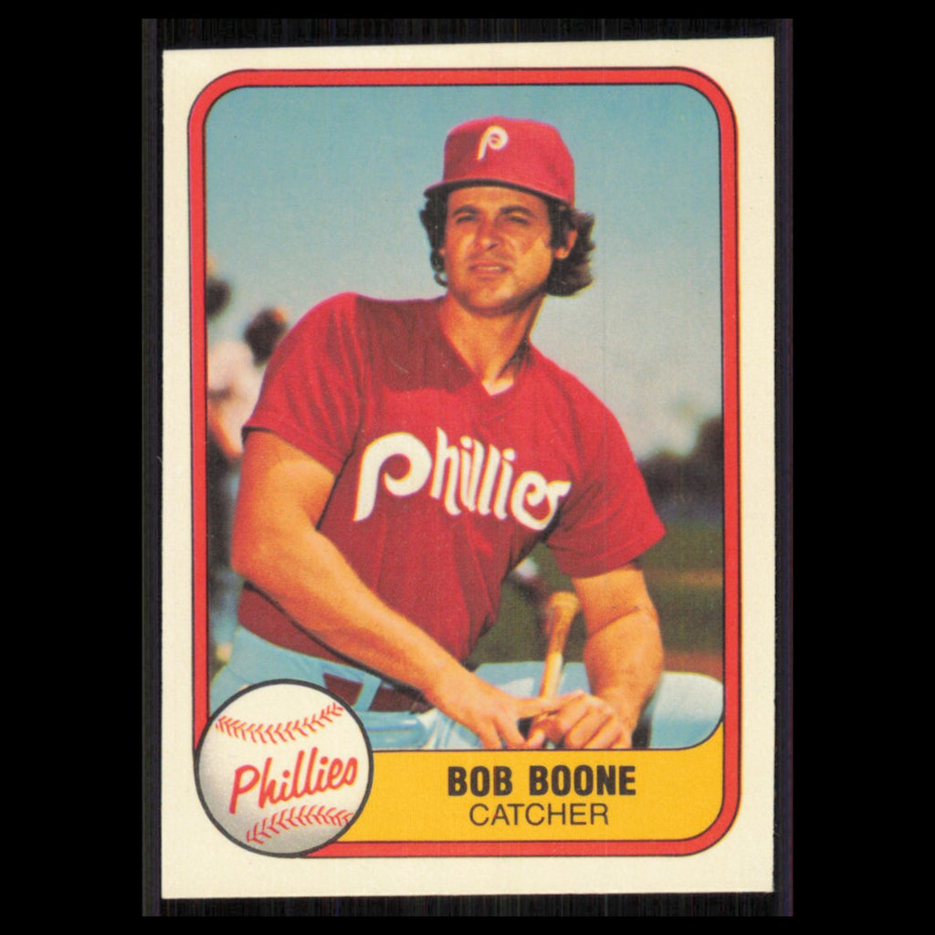 Bob Boone #4 1981 Fleer Philadelphia Phillies Baseball Card MLB NM