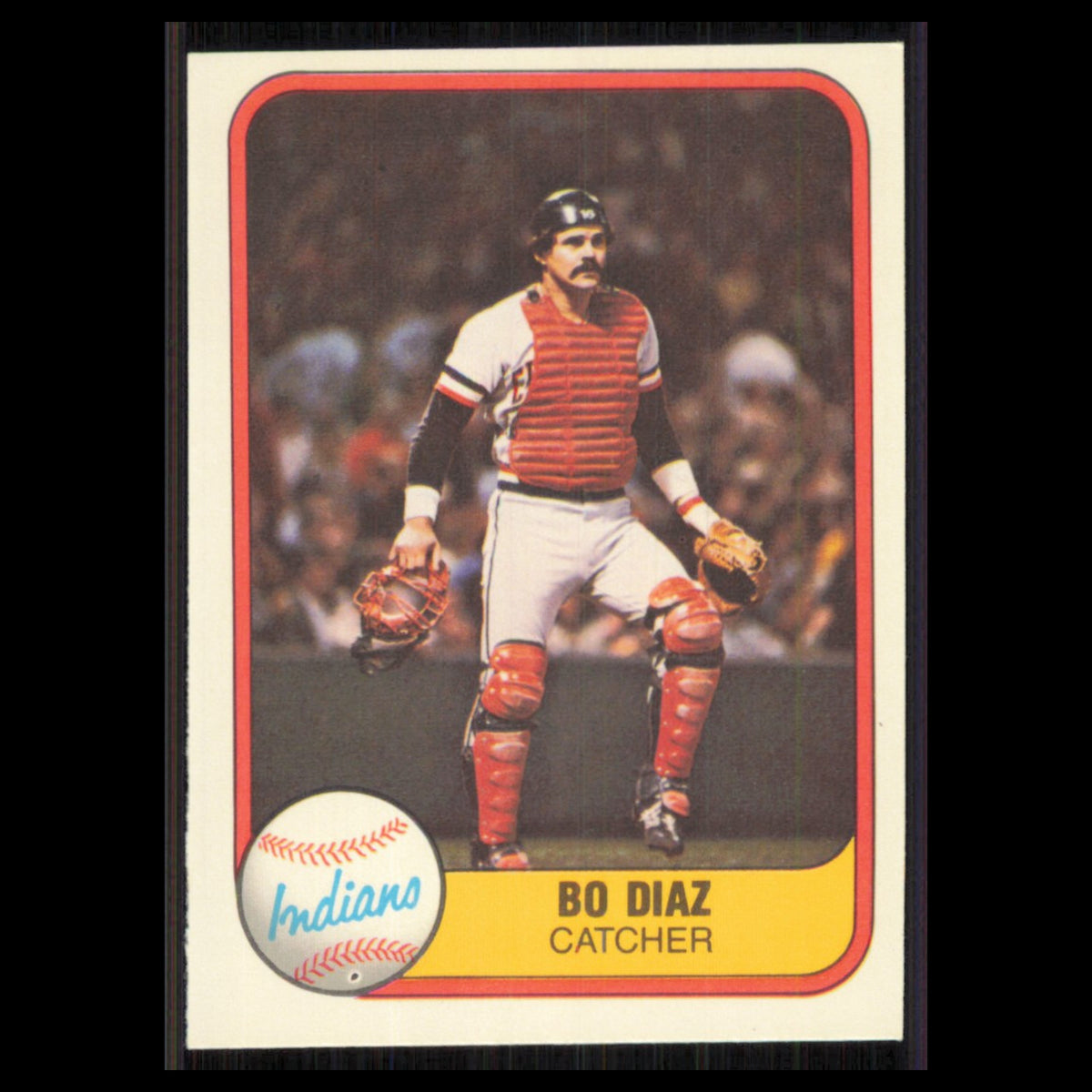 Bo Diaz #404 1981 Fleer Cleveland Indians Baseball Card MLB NM