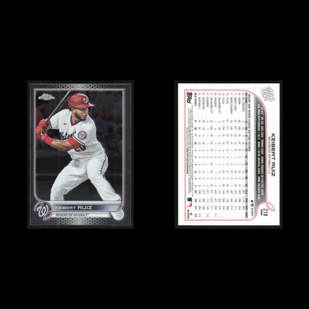 Keibert Ruiz #218 2022 Topps Chrome Washington Nationals Baseball Card MLB NM