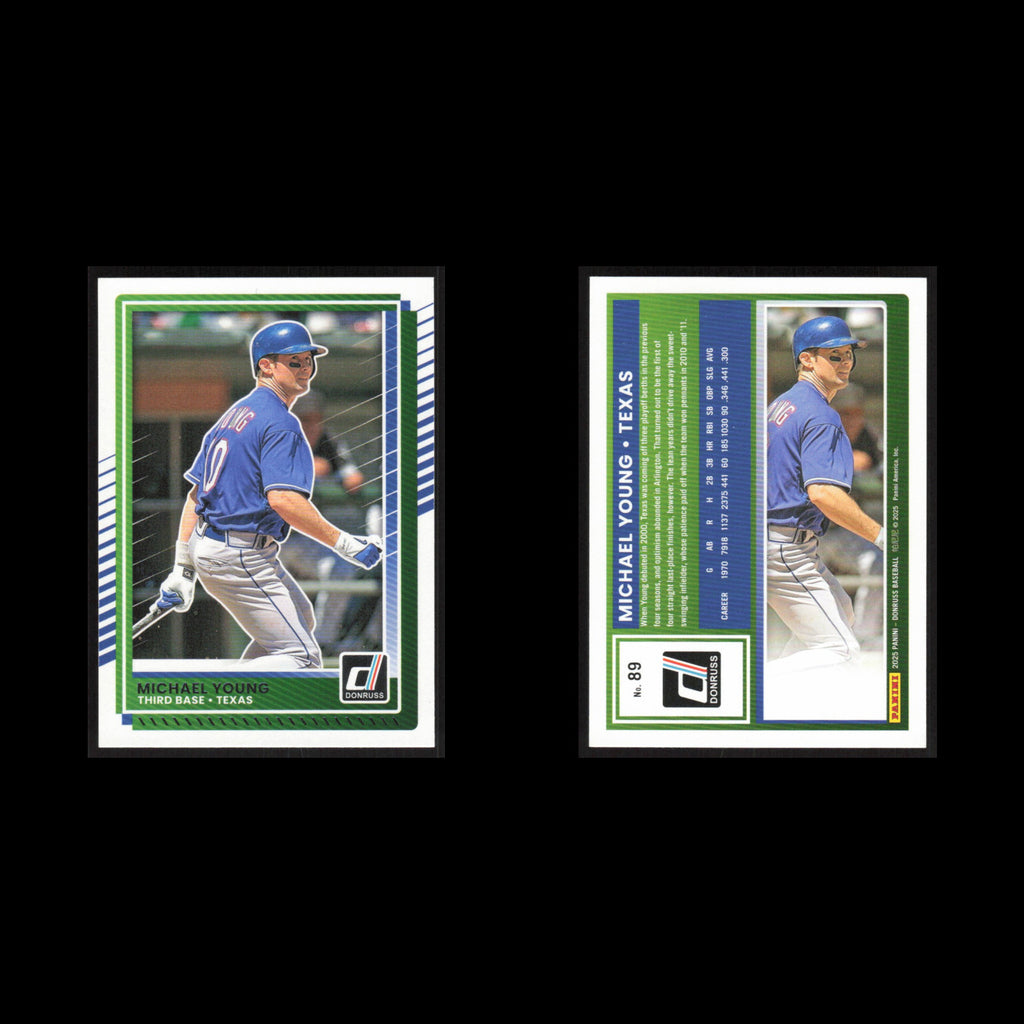 Michael Young #89 2025 Donruss Texas Rangers Baseball Card MLB NM