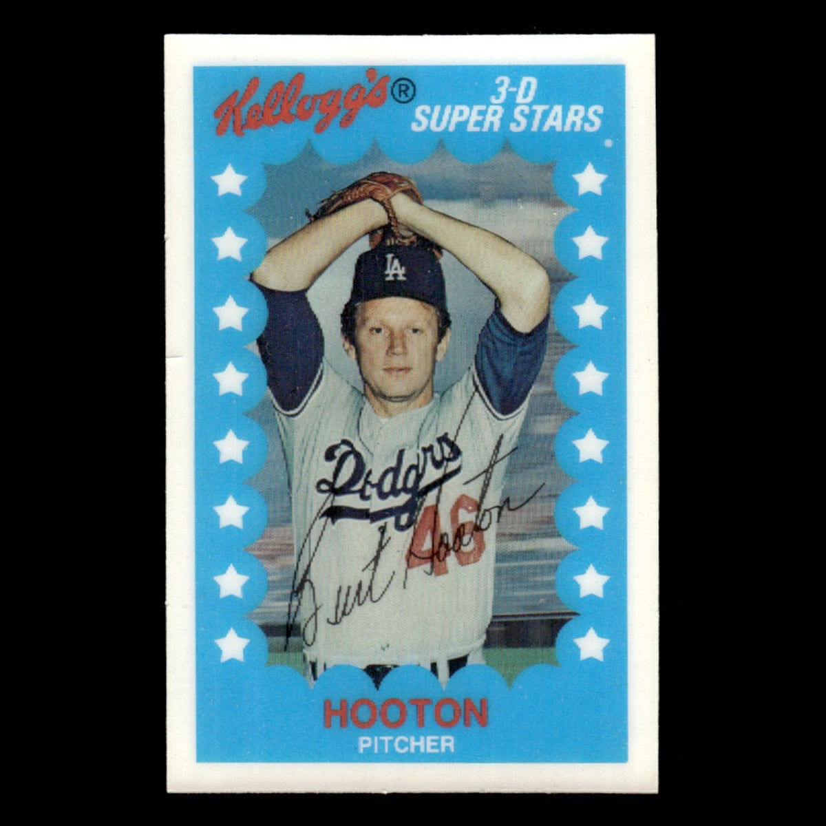 Burt Hooton #15 1982 XOGRAPH Los Angeles Dodgers Baseball Card MLB EX