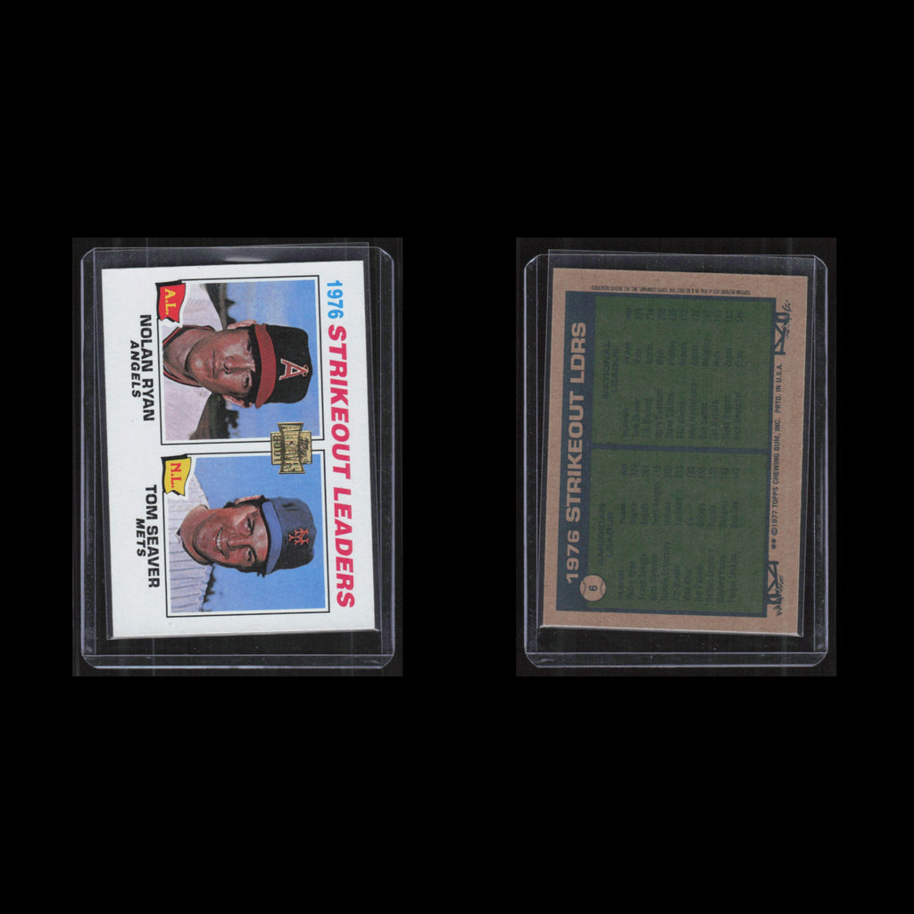 Nolan Ryan/Tom Seaver #6 2001 Topps Archives Strike Out Leaders Baseball Card NM