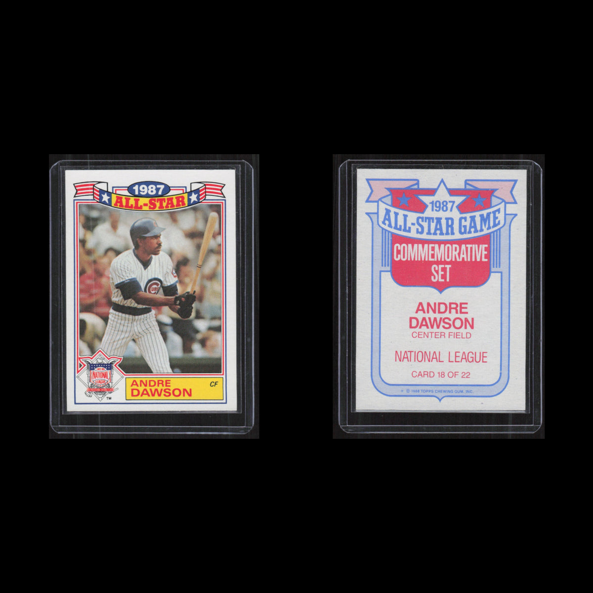 Andre Dawson #18 1988 Topps All-Star Set Chicago Cubs Baseball Card MLB NM