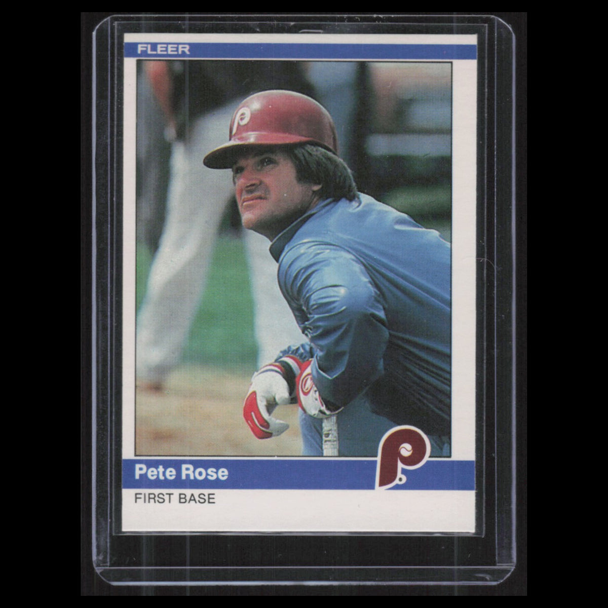 Pete Rose #46 1984 Fleer Philadelphia Phillies Baseball Card MLB NM