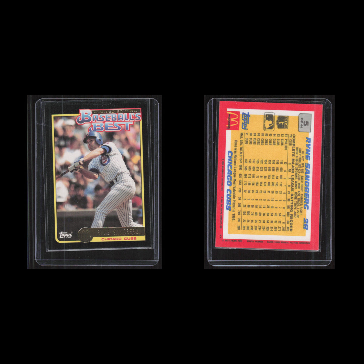 Ryne Sandberg #5 1992 Topps McDonalds Baseballs Best Chicago Cubs Baseball Card