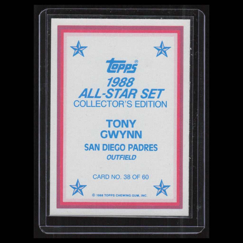 Tony Gwynn #38 1988 Topps All-Star Set San Diego Padres Baseball Card MLB NM