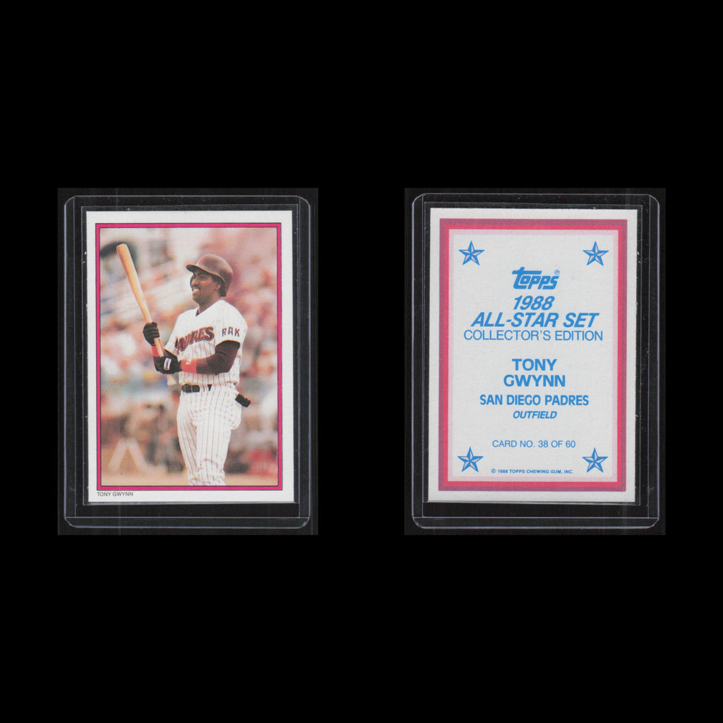 Tony Gwynn #38 1988 Topps All-Star Set San Diego Padres Baseball Card MLB NM