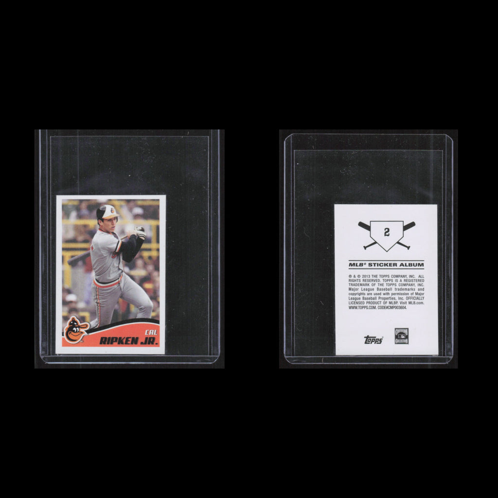 Cal Ripken Jr. #2 2013 Topps Stickers Baltimore Orioles Baseball Card MLB NM