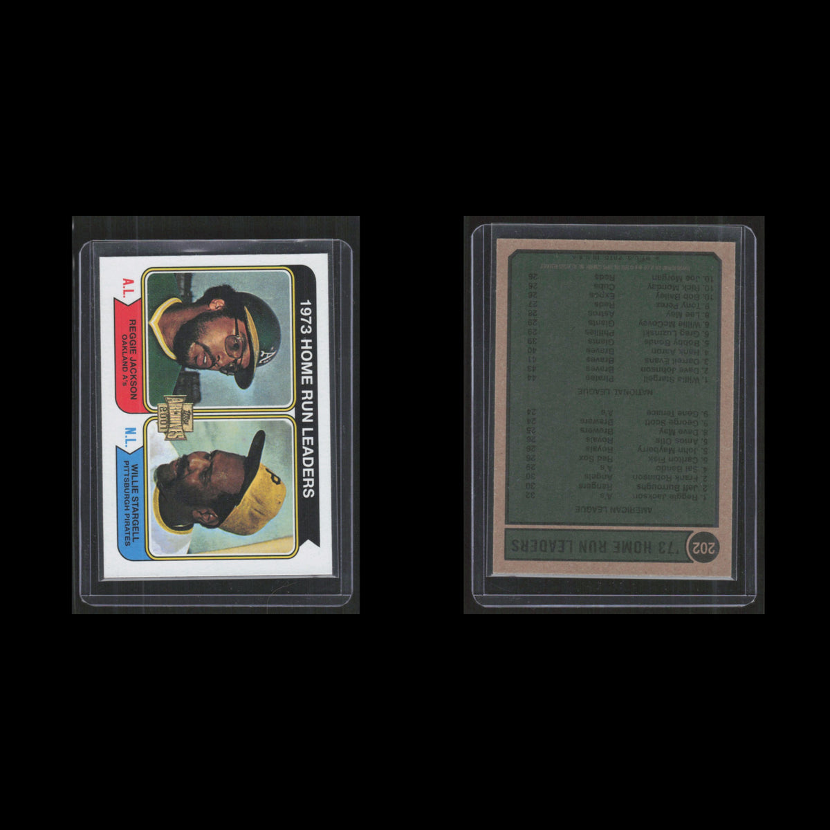 Reggie Jackson/Willie Stargell #202 2001 Topps Archives Oakland Athletics Card