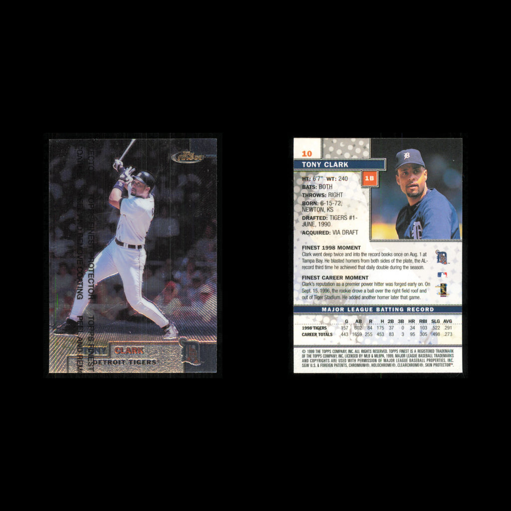 Tony Clark #10 1999 Topps Finest Detroit Tigers Baseball Card MLB NM
