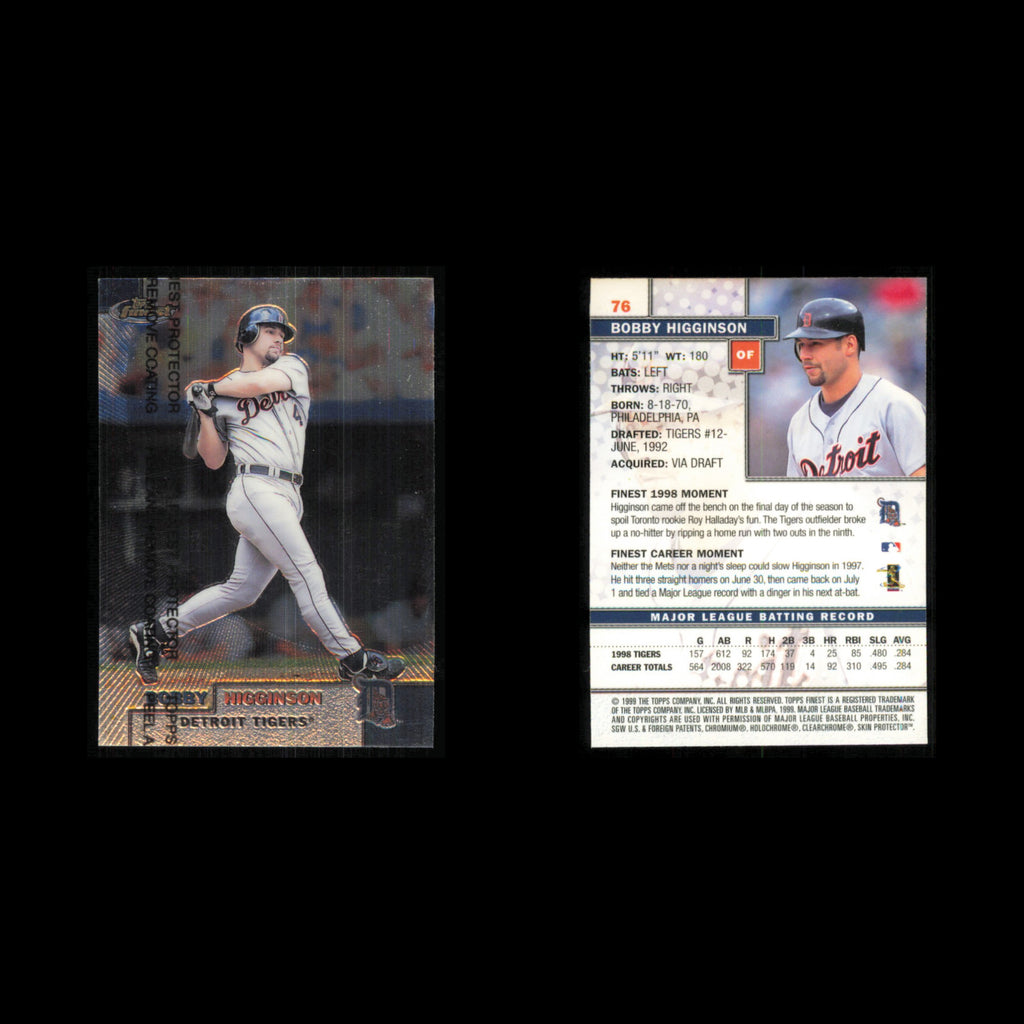 Bobby Higginson #76 1999 Topps Finest Detroit Tigers Baseball Card MLB NM
