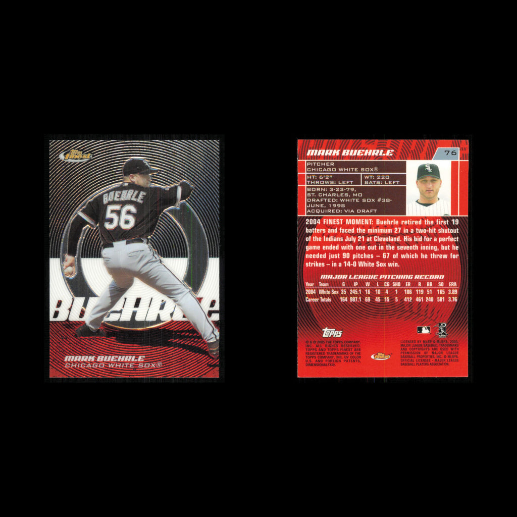 Mark Buehrle #76 2005 Topps Finest Chicago White Sox Baseball Card MLB NM