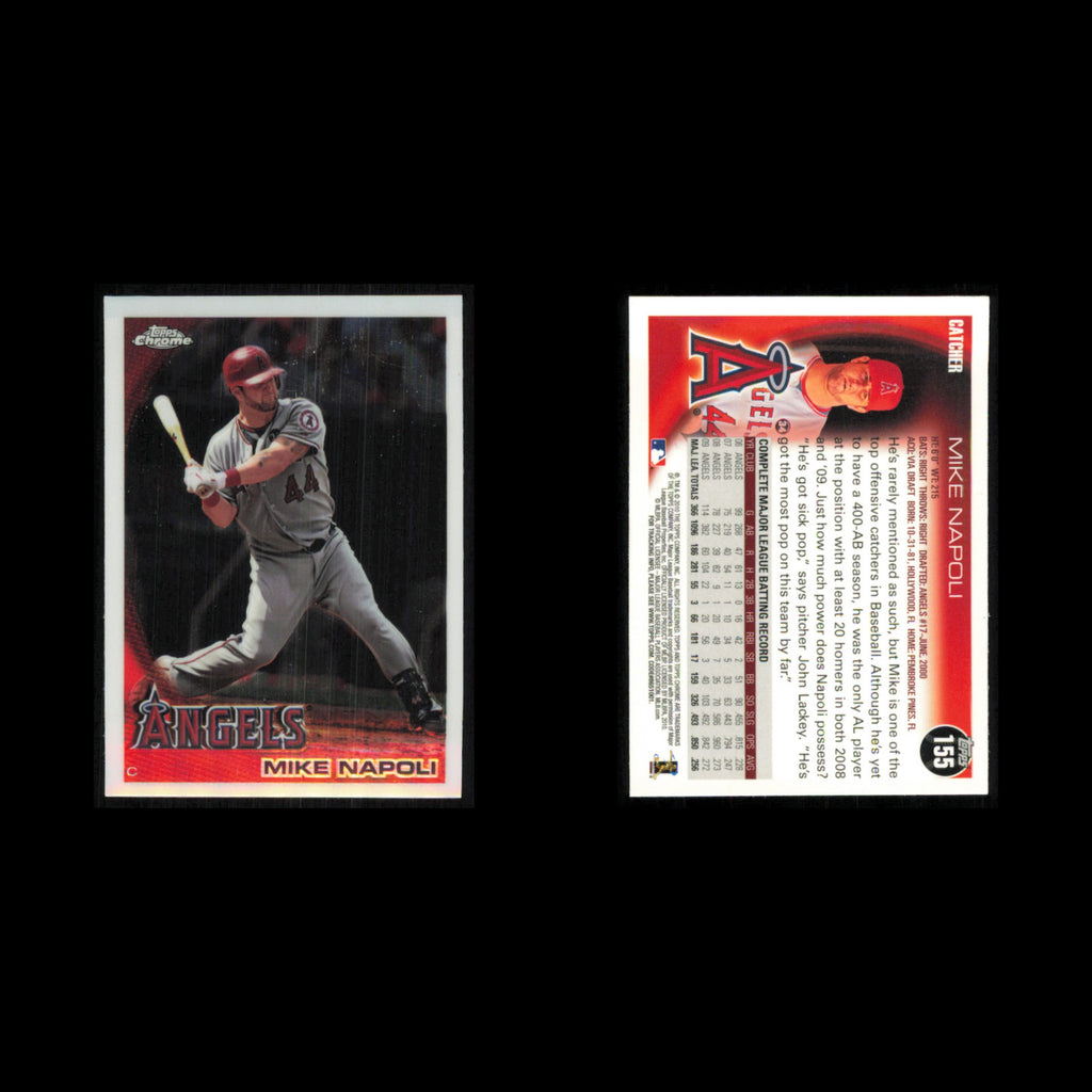 Mike Napoli #155 2010 Topps Chrome Los Angeles Angels Baseball Card MLB NM