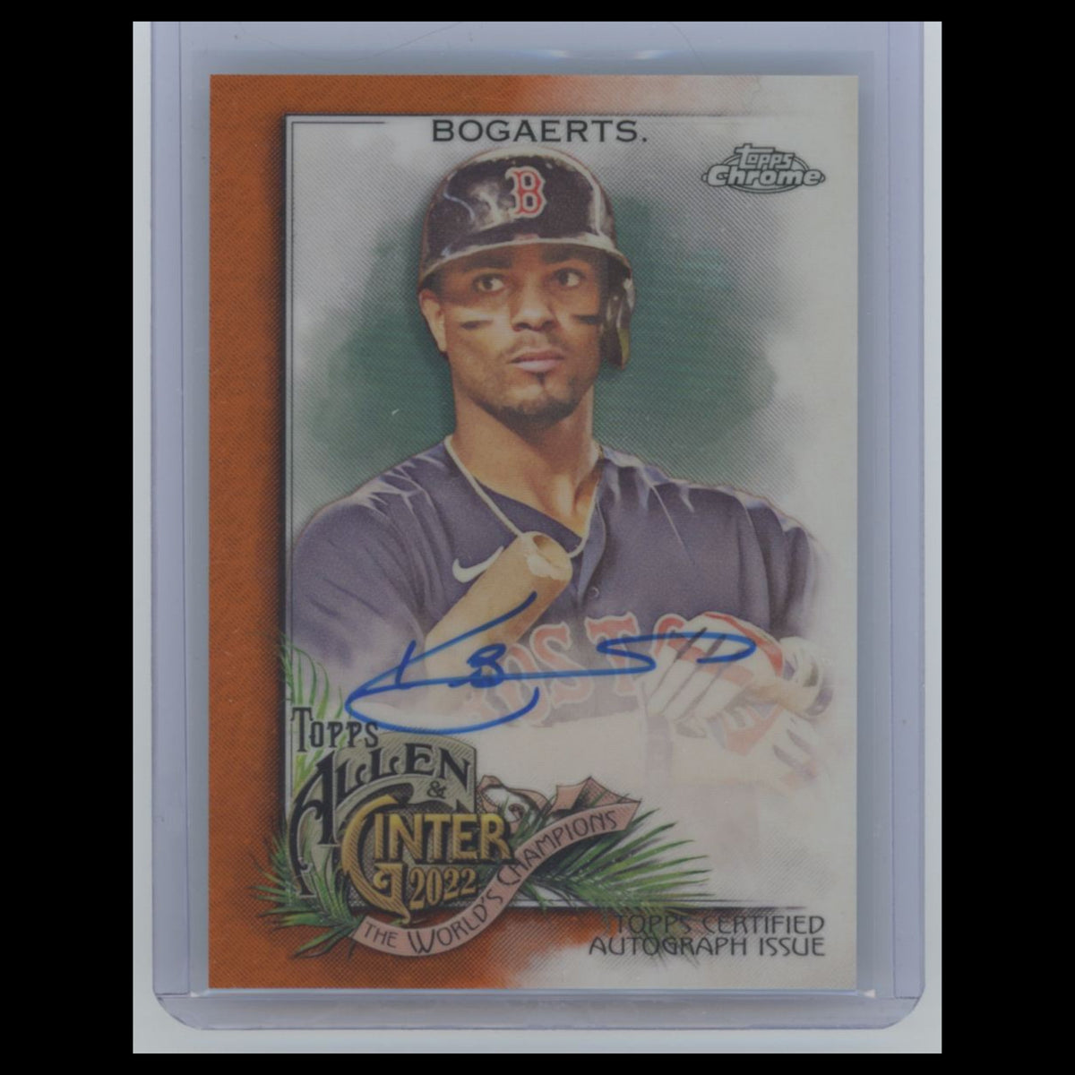 Xander Bogaerts Auto /25 #AGA-XB Autograph 2022 Topps Chrome Allen - Ginter Card