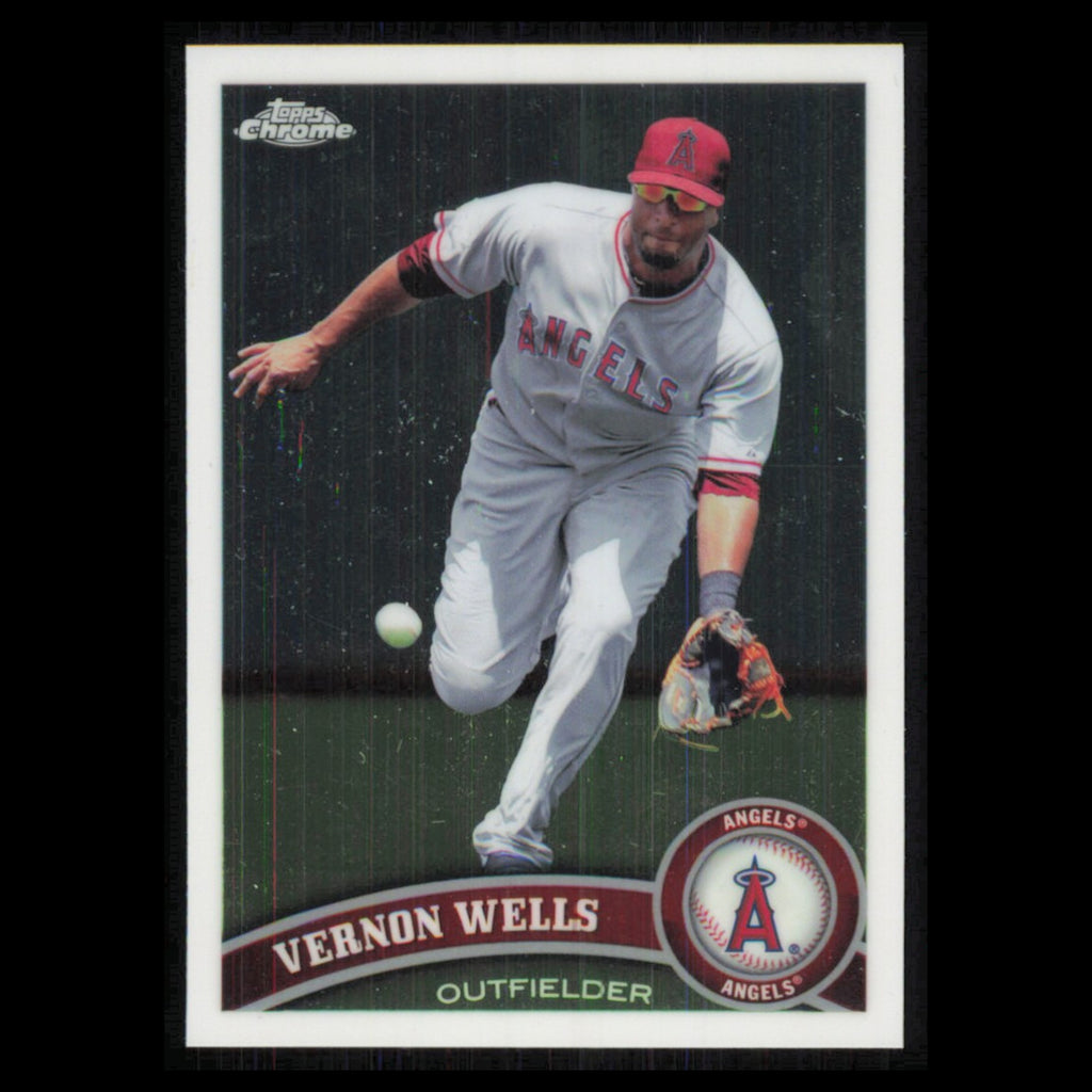 Vernon Wells #64 2011 Topps Chrome Los Angeles Angels Baseball Card MLB NM