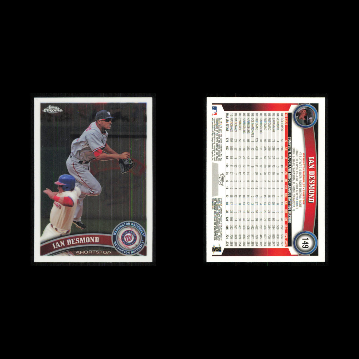 Ian Desmond #149 2011 Topps Chrome Washington Nationals Baseball Card MLB NM