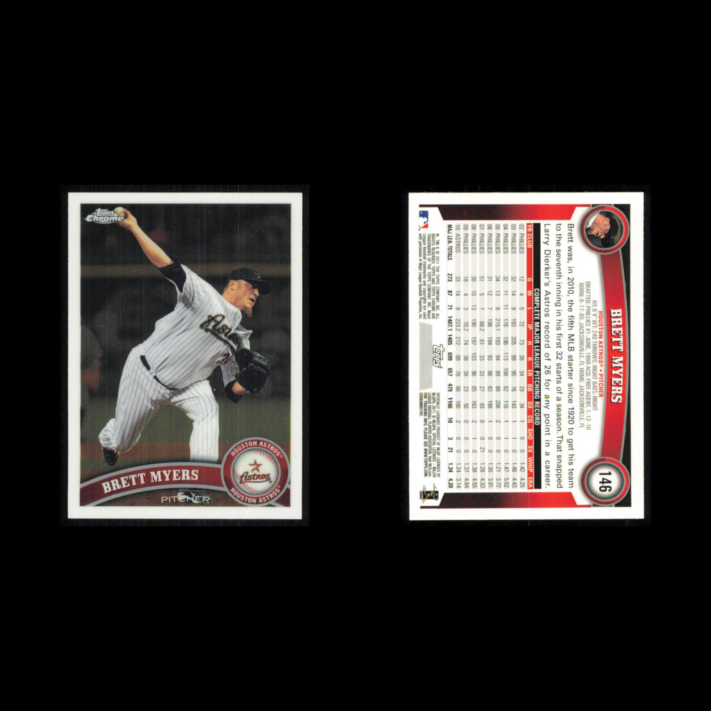 Brett Myers #146 2011 Topps Chrome Houston Astros Baseball Card MLB NM