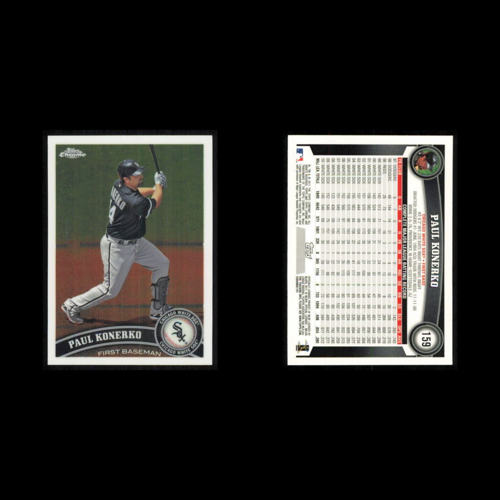 Paul Konerko #159 2011 Topps Chrome Chicago White Sox Baseball Card MLB NM