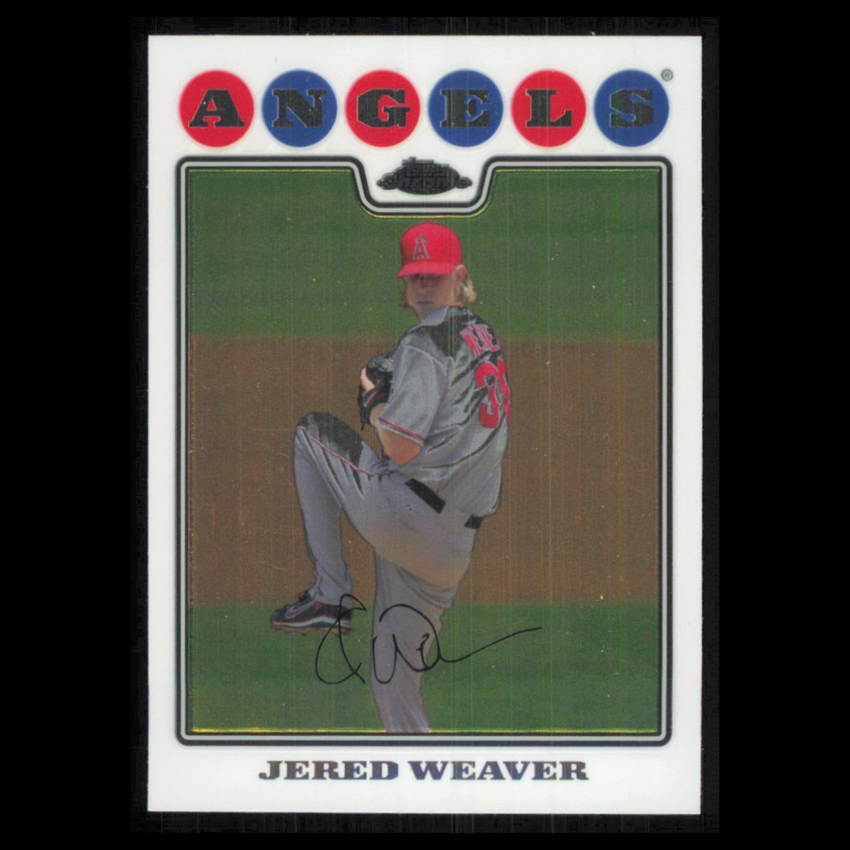 Jered Weaver #96 2008 Topps Chrome Los Angeles Angels Baseball Card MLB NM