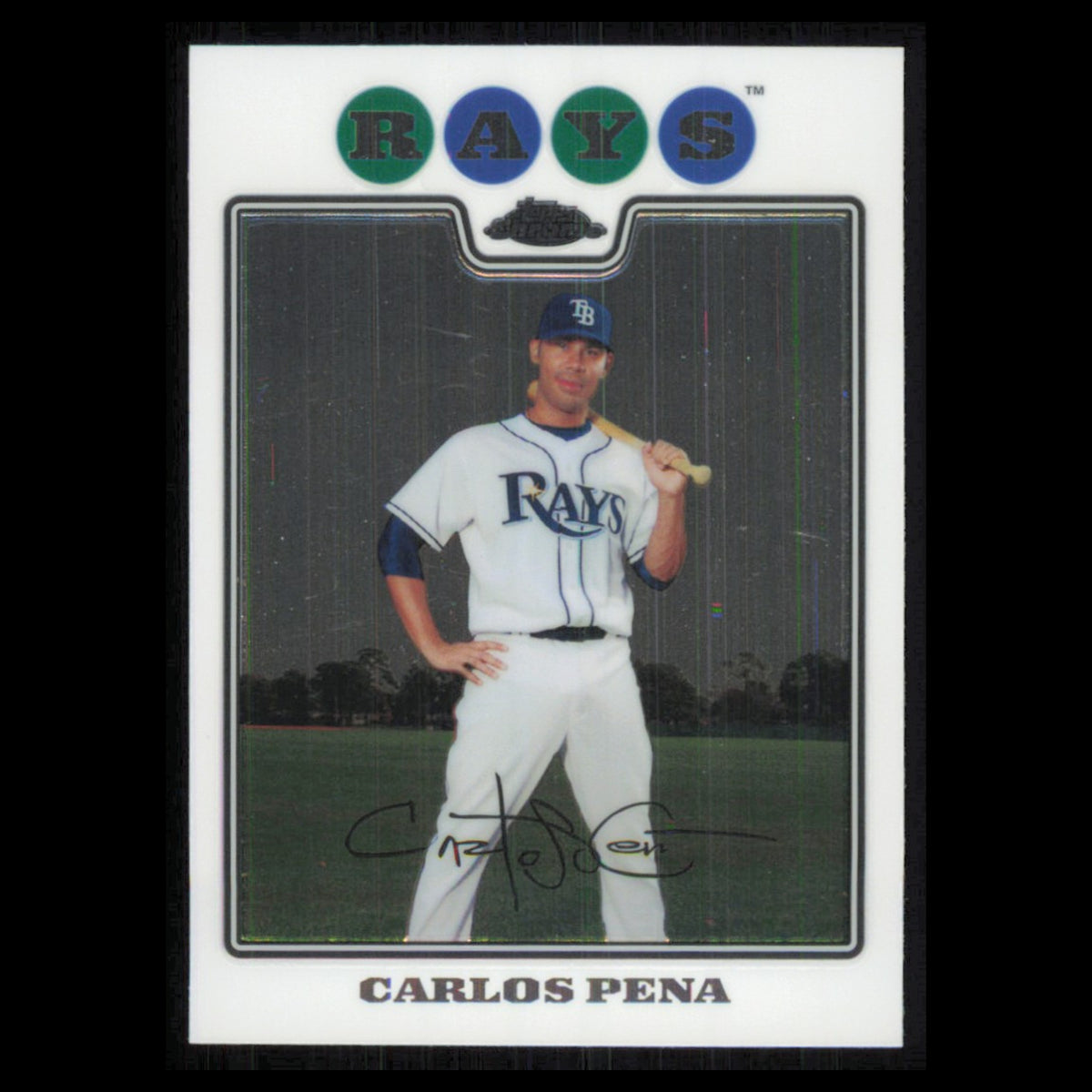 Carlos Pena #167 2008 Topps Chrome Tampa Bay Rays Baseball Card MLB NM