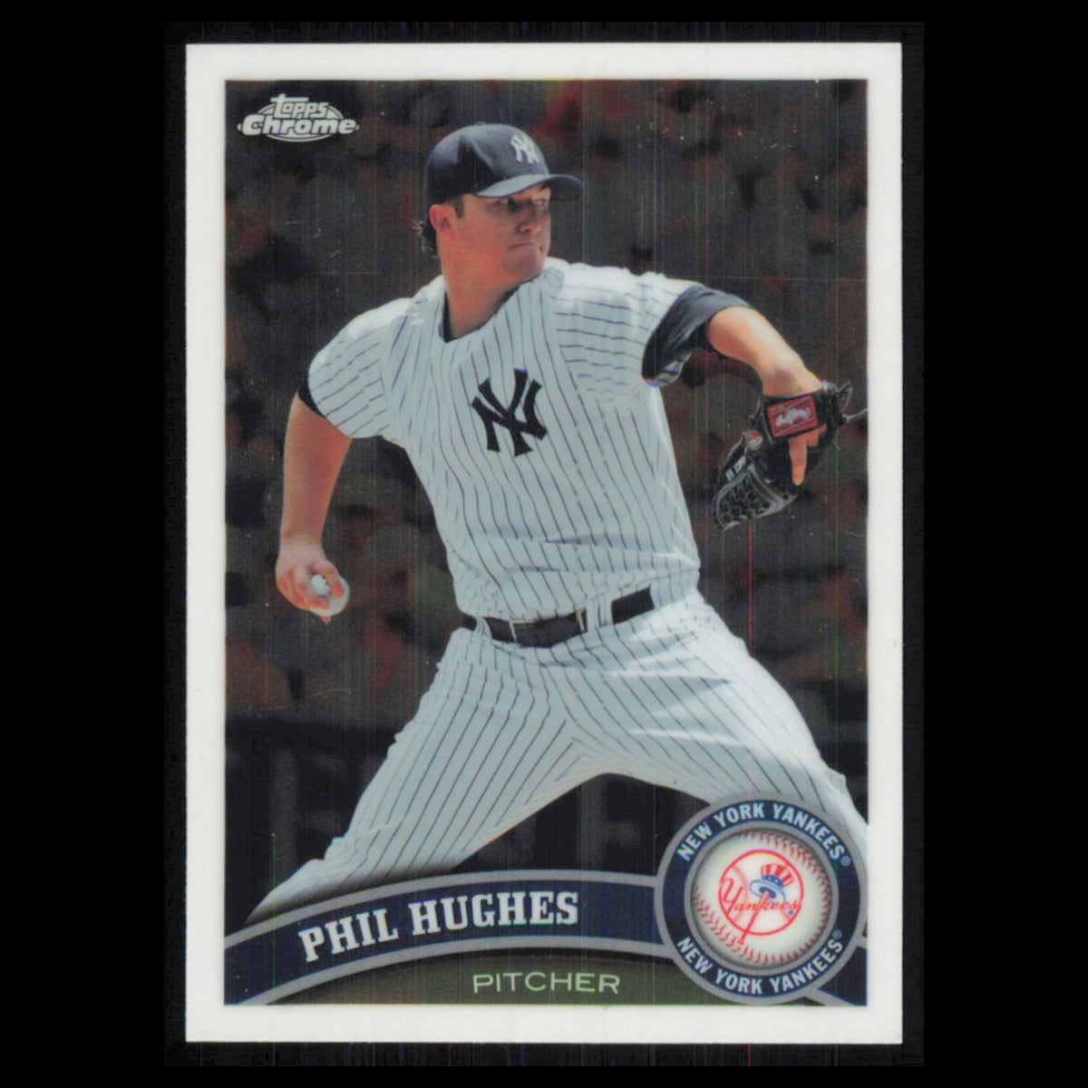 Phil Hughes #29 2011 Topps Chrome New York Yankees Baseball Card MLB NM