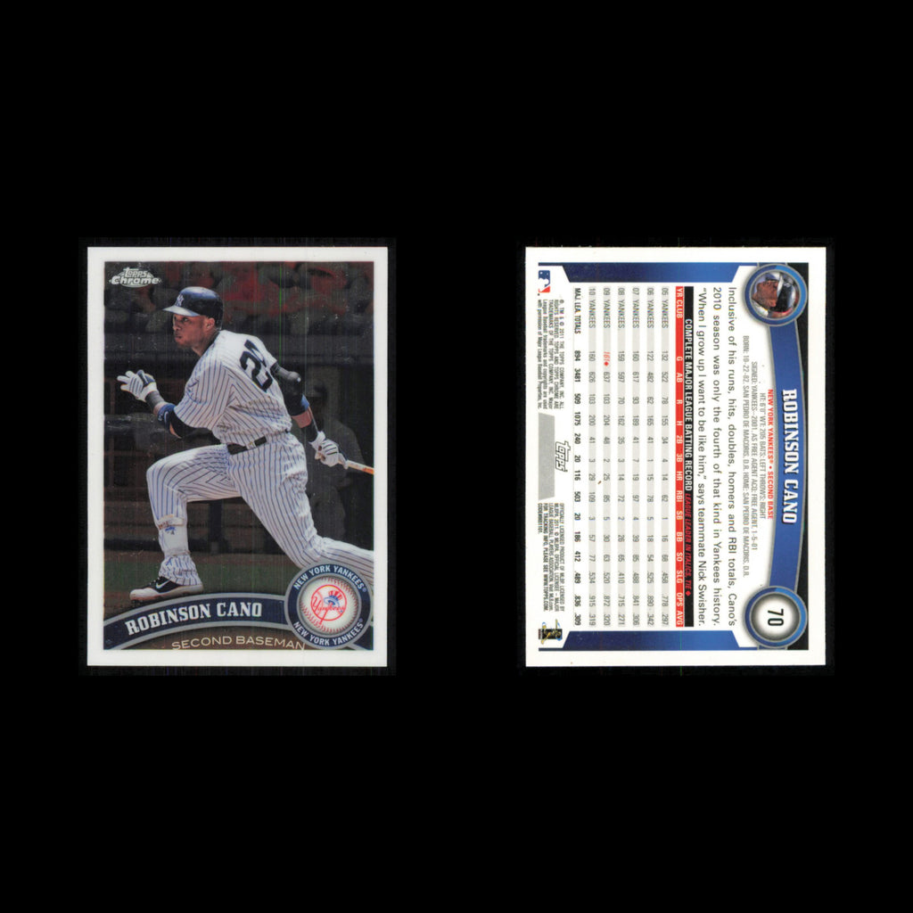 Robinson Cano #70 2011 Topps Chrome New York Yankees Baseball Card MLB NM