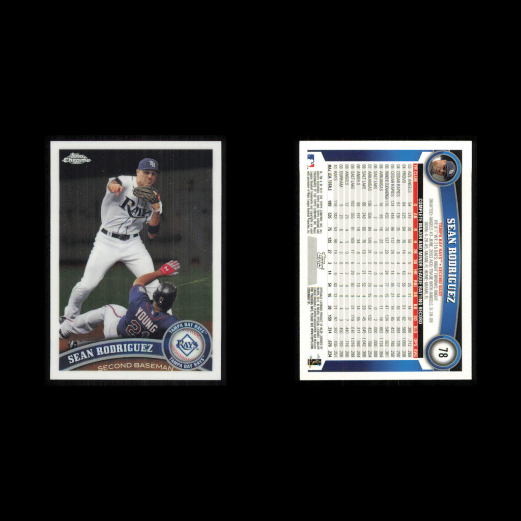 Sean Rodriguez #78 2011 Topps Chrome Tampa Bay Rays Baseball Card MLB NM