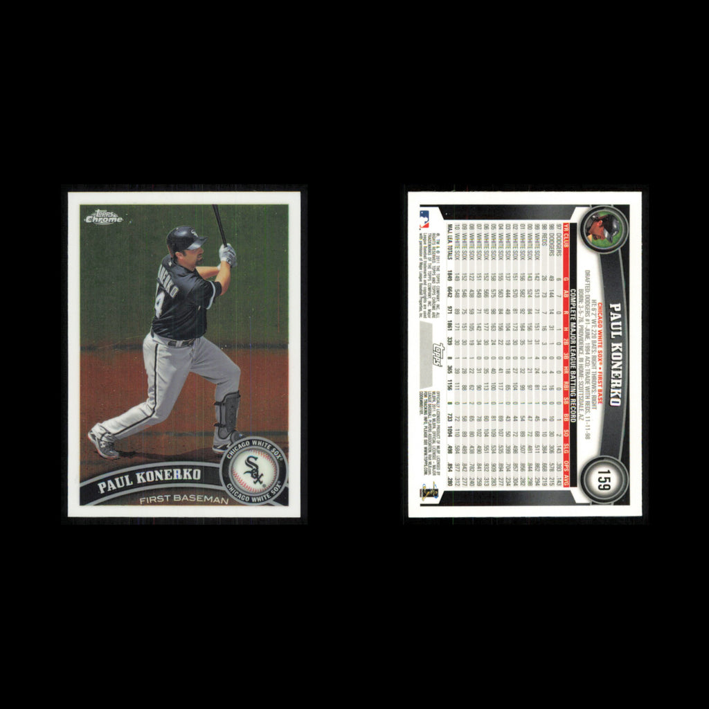 Paul Konerko #159 2011 Topps Chrome Chicago White Sox Baseball Card MLB NM