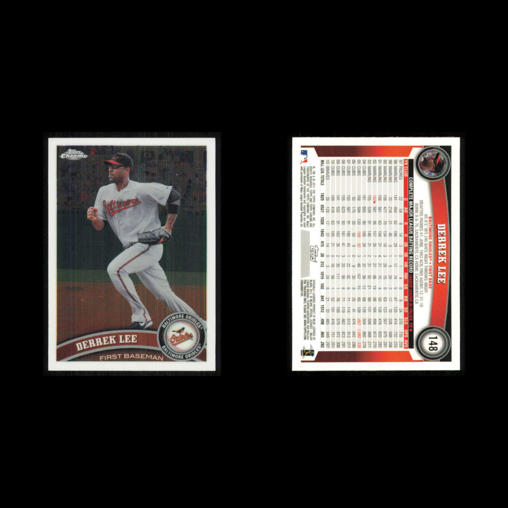 Derrek Lee #148 2011 Topps Chrome Baltimore Orioles Baseball Card MLB NM