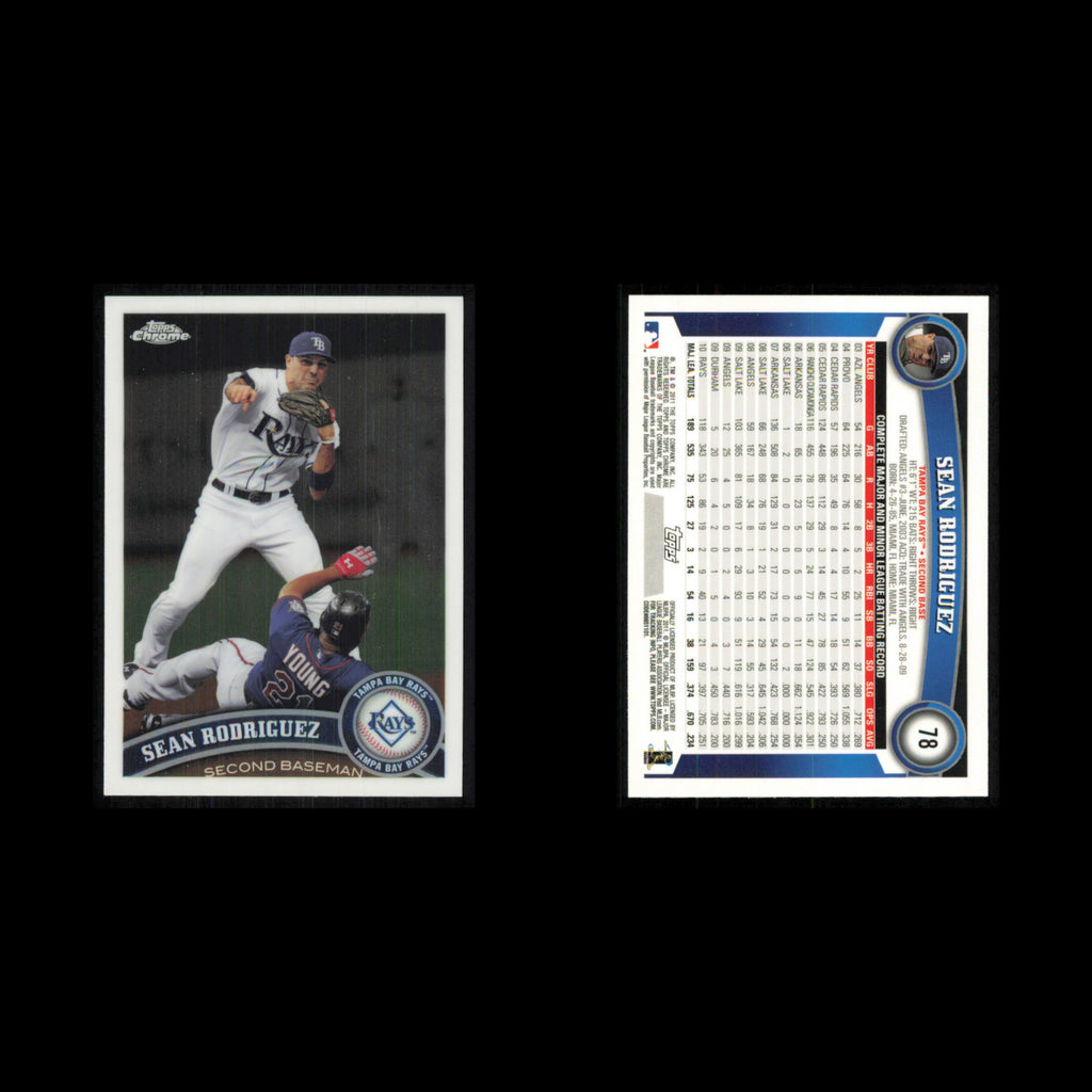 Sean Rodriguez #78 2011 Topps Chrome Tampa Bay Rays Baseball Card MLB NM