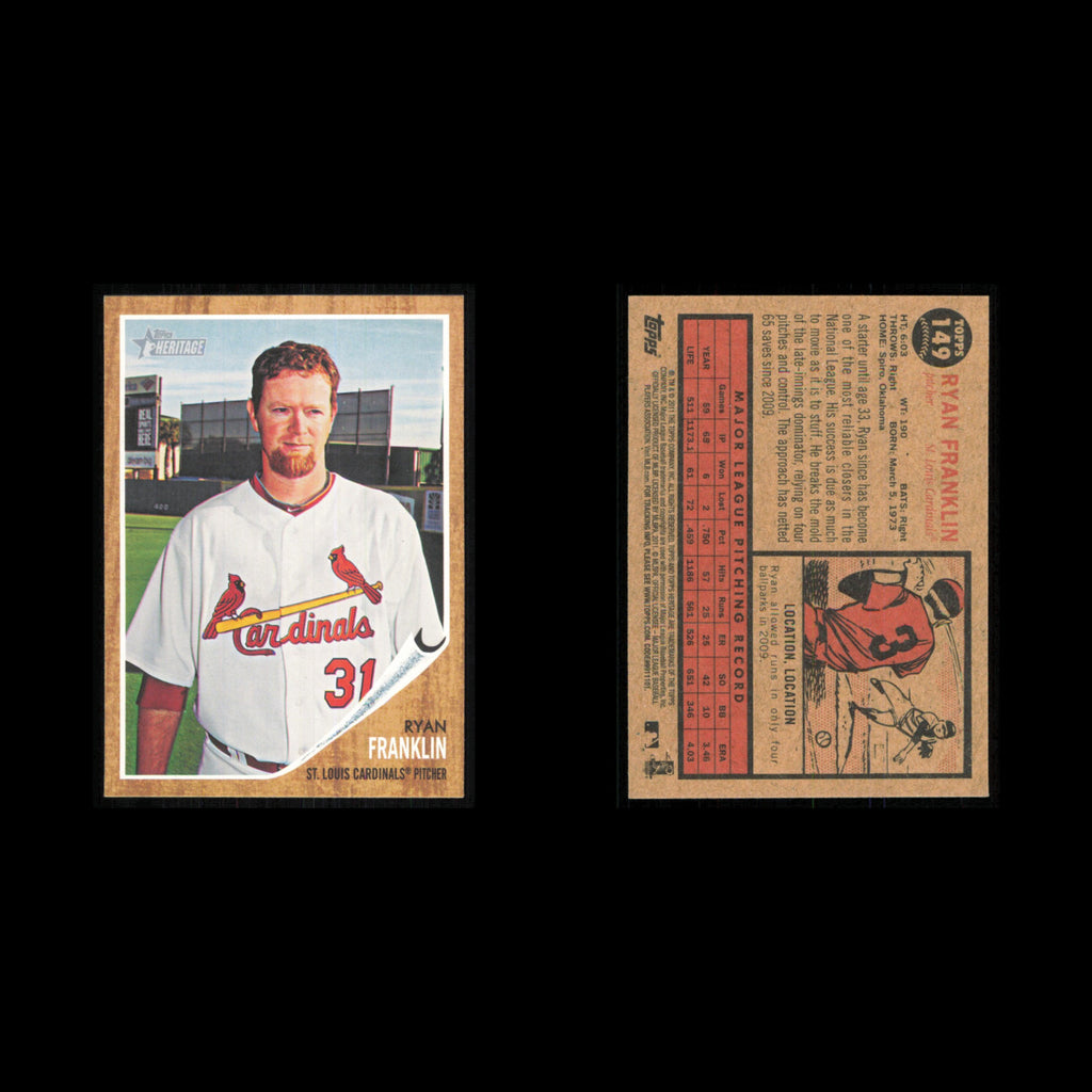 Ryan Franklin #149 2011 Topps Heritage St. Louis Cardinals Baseball Card MLB NM