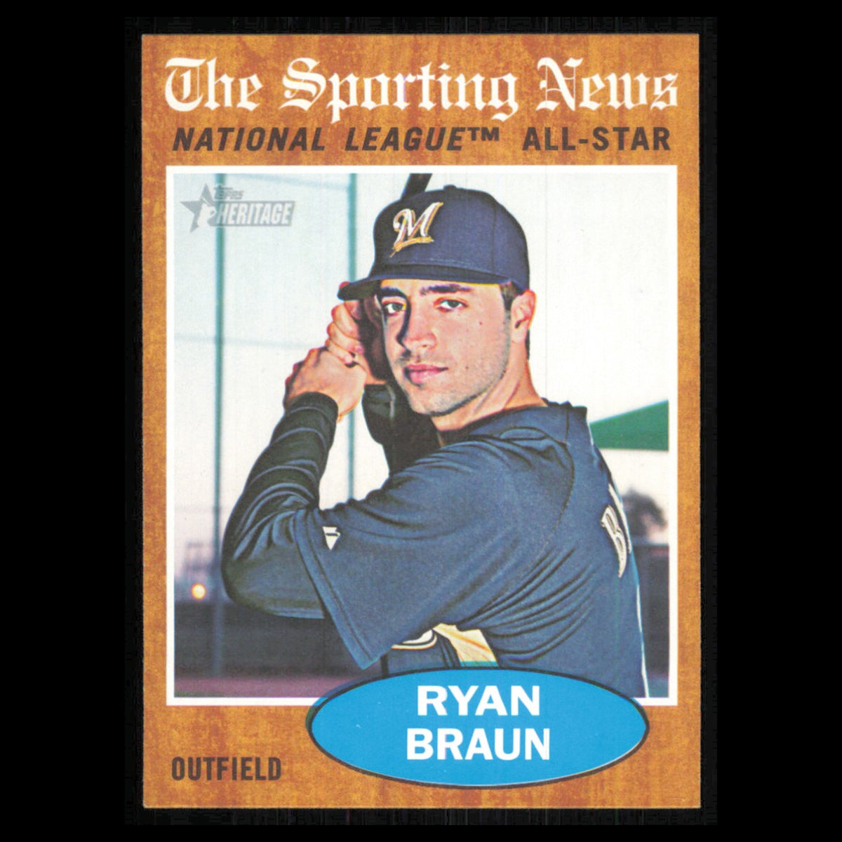 Ryan Braun #394 2011 Topps Heritage Milwaukee Brewers Baseball Card MLB NM