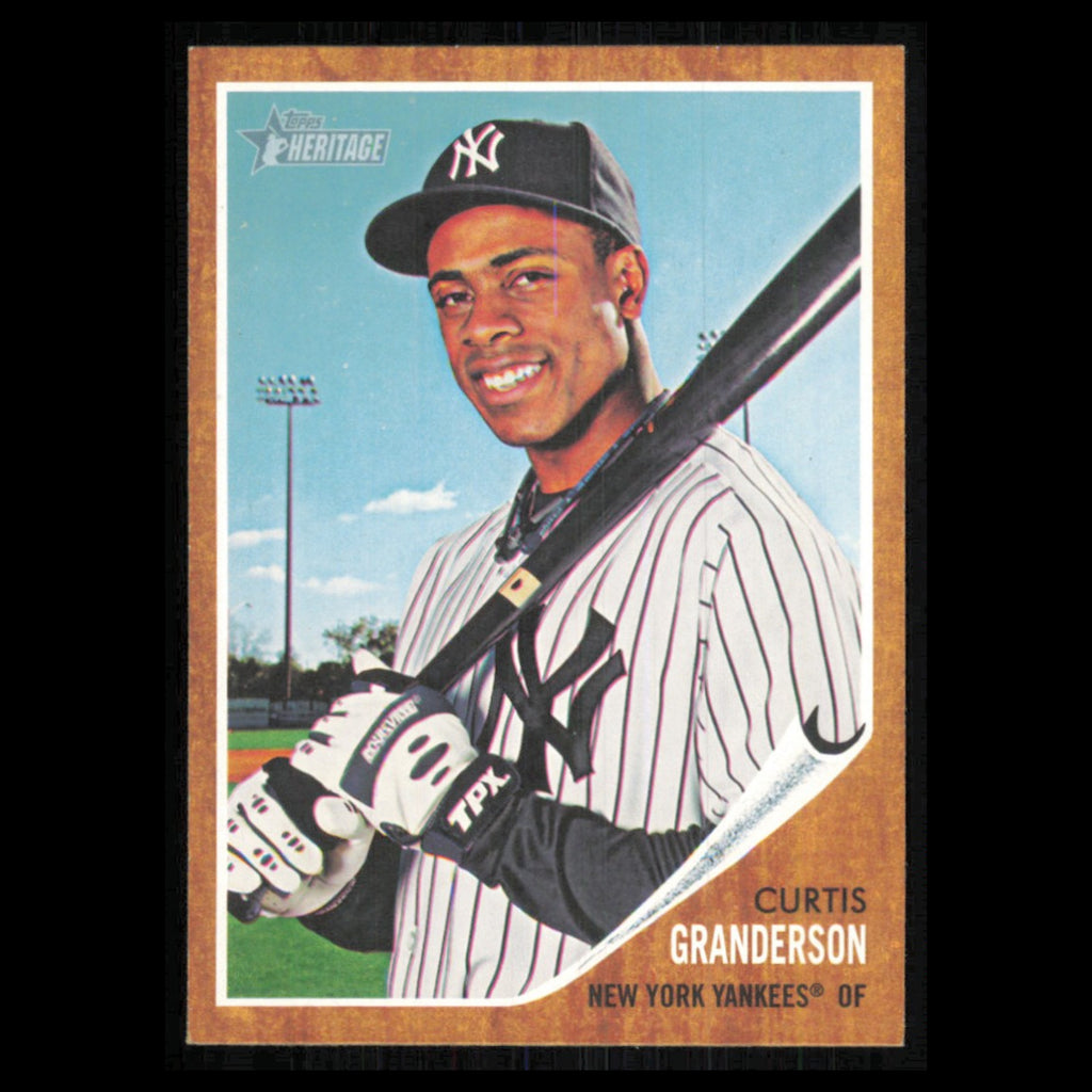 Curtis Granderson #169 2011 Topps Heritage New York Yankees Baseball Card MLB NM