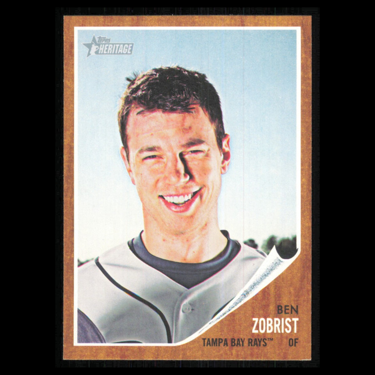 Ben Zobrist #4 2011 Topps Heritage Tampa Bay Devil Rays Baseball Card MLB NM