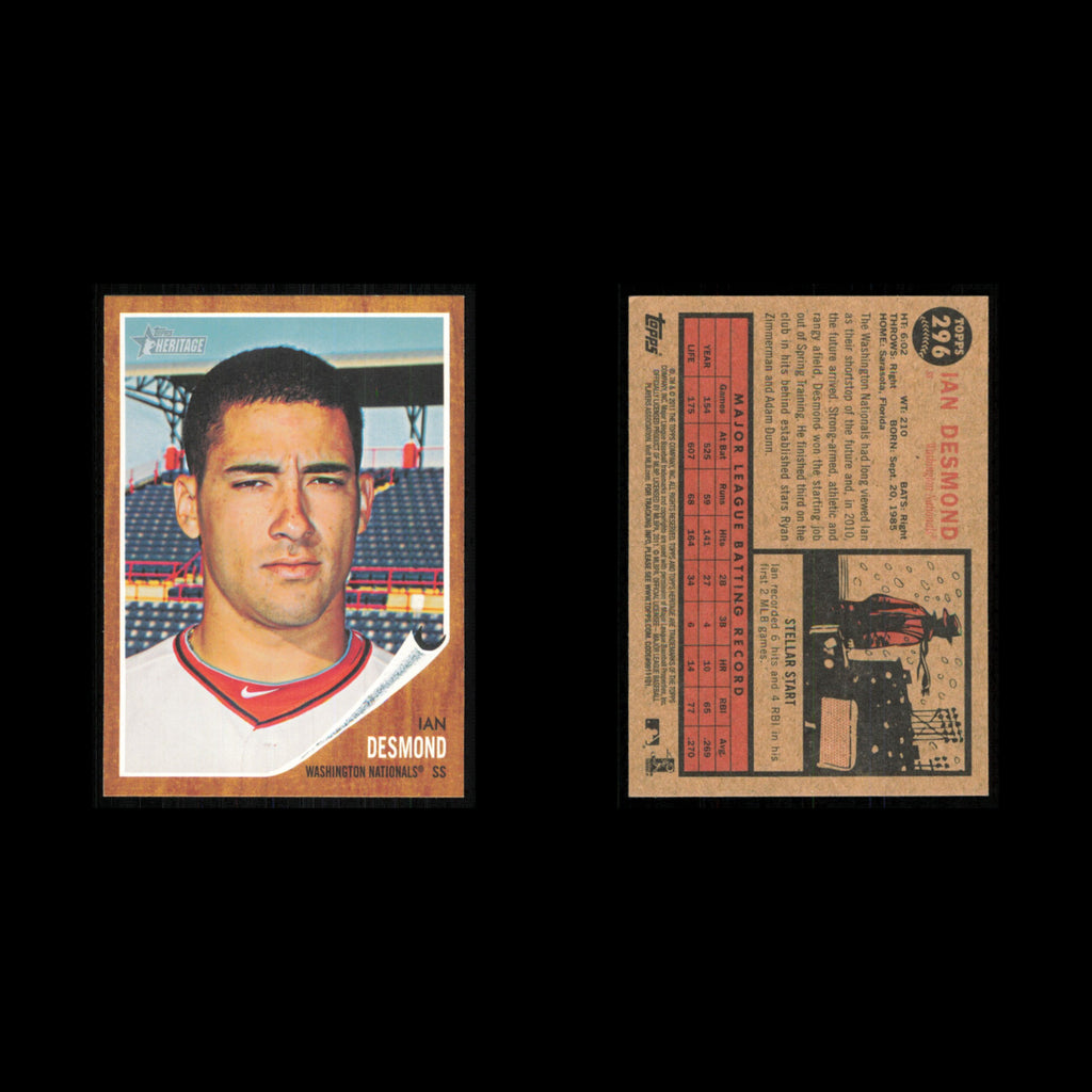 Ian Desmond #296 2011 Topps Heritage Washington Nationals Baseball Card MLB NM