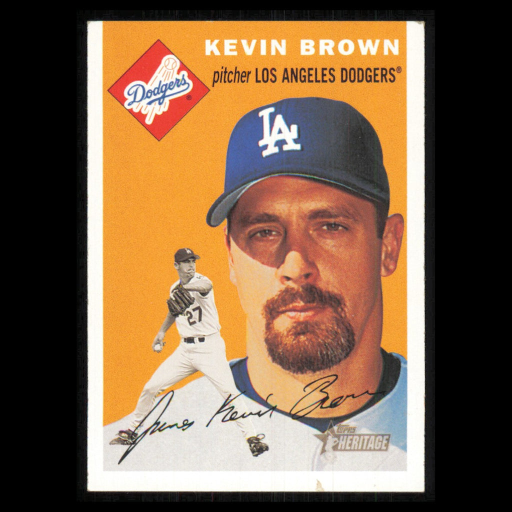 Kevin Brown #16 2003 Topps Heritage Los Angeles Dodgers Baseball Card MLB NM