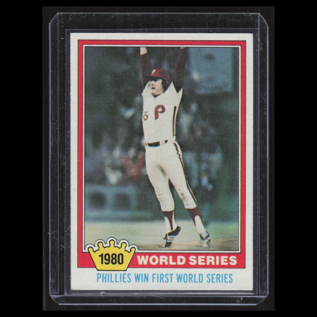 1980 World Series #404 1981 Topps Philadelphia Phillies Baseball Card MLB NM