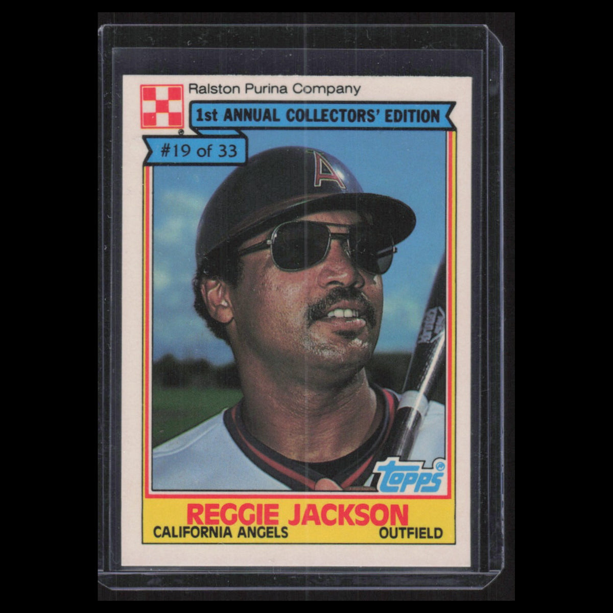 Reggie Jackson #19 1984 Topps Ralston Purina California Angels Baseball Card MLB