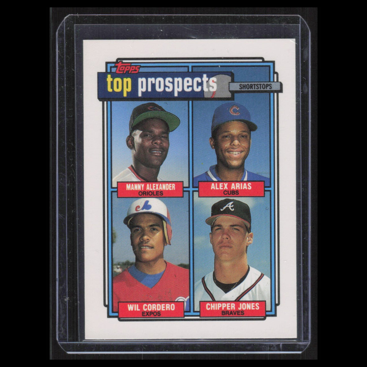 Manny Alexander/Alex Arias/Wil Cordero/Chipper Jones Rookie #551 1992 Topps Card