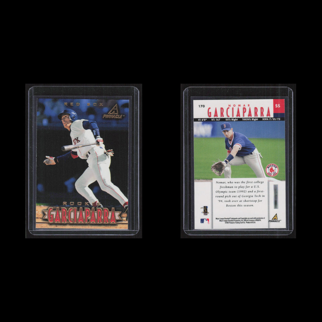 Nomar Garciaparra Rookie #170 1997 New Pinnacle Boston Red Sox Baseball Card MLB