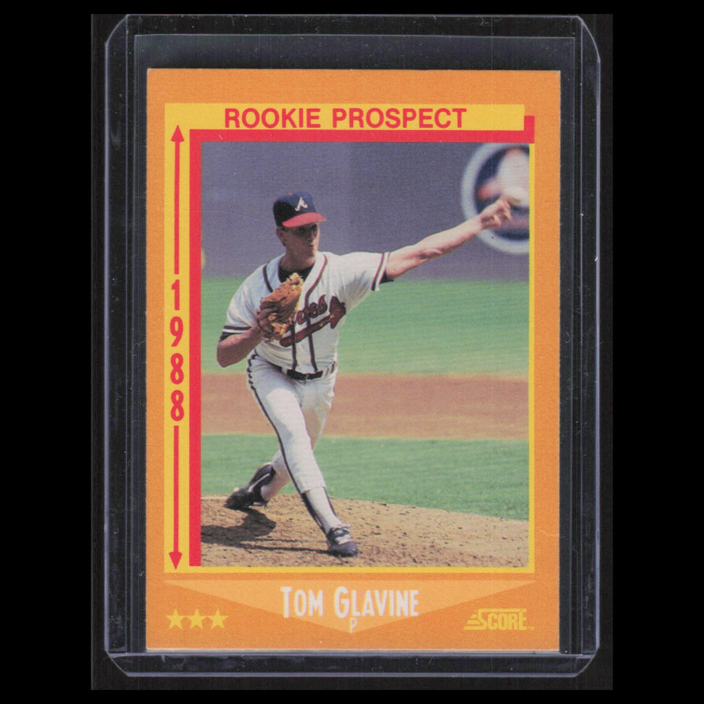 Tom Glavine Rookie #638 1988 Score Atlanta Braves Baseball Card MLB NM