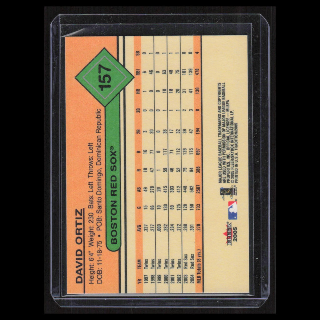David Ortiz #157 2005 Fleer Tradition Boston Red Sox Baseball Card MLB NM