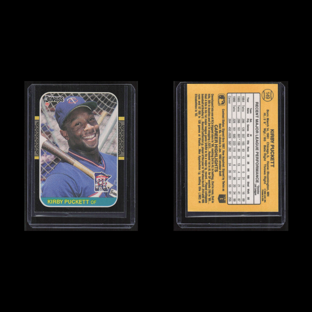 Kirby Puckett #149 1987 Donruss Minnesota Twins Baseball Card MLB NM