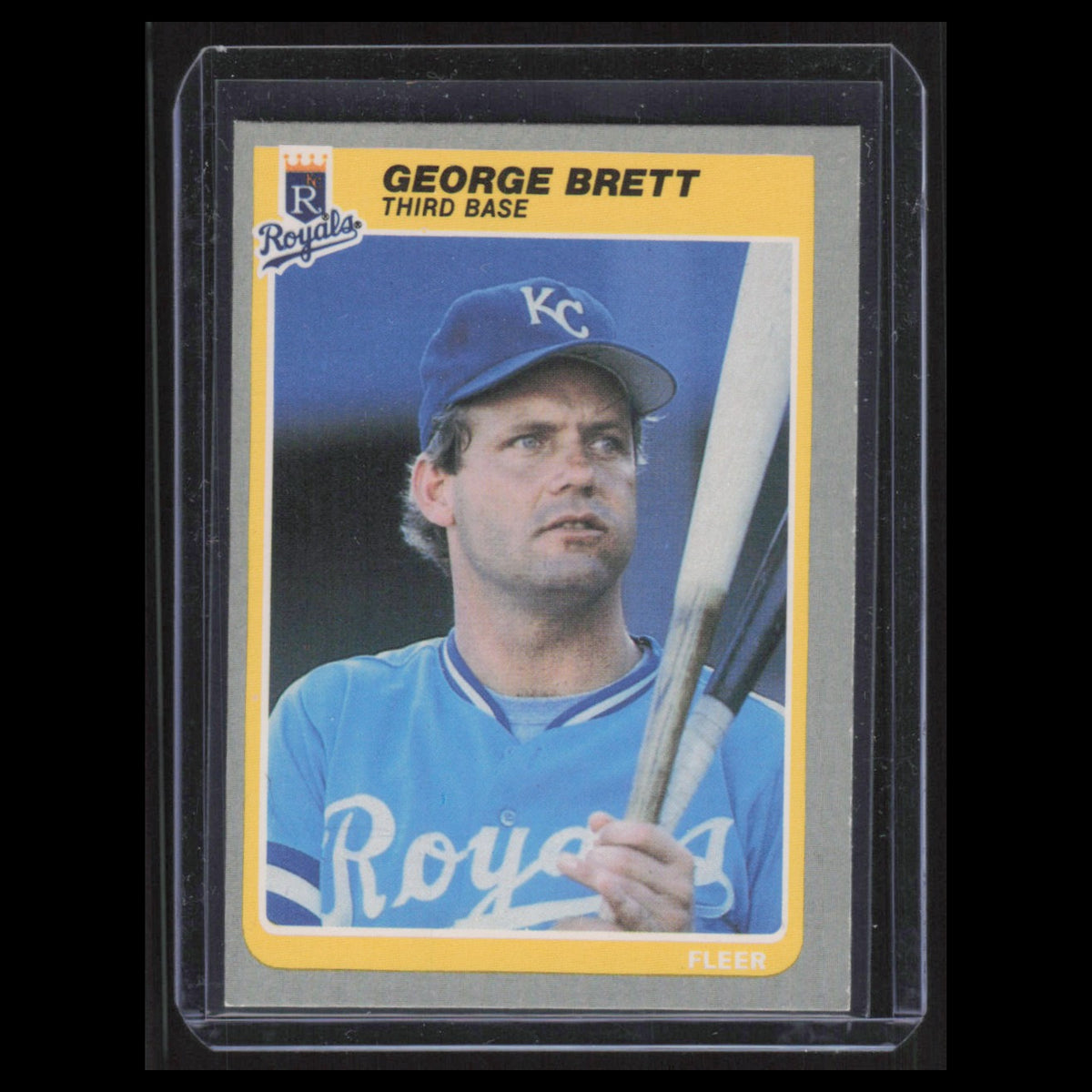George Brett #199 1985 Fleer Kansas City Royals Baseball Card MLB NM