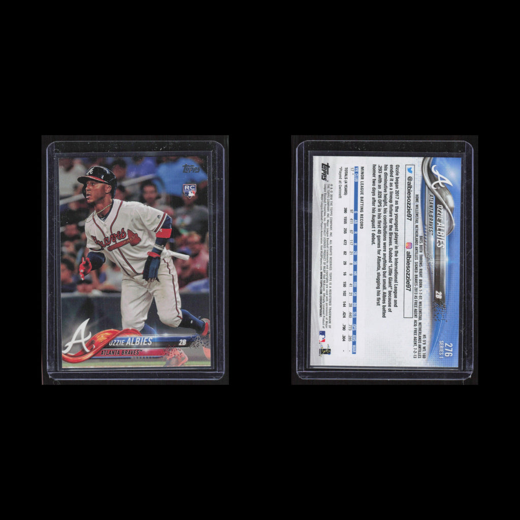 Ozzie Albies Rookie #276 2018 Topps Atlanta Braves Baseball Card MLB NM