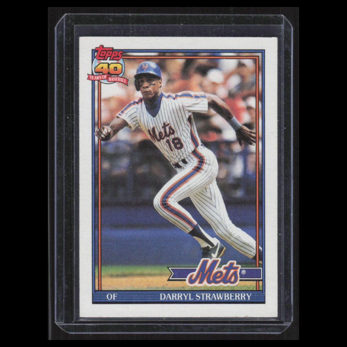 Darryl Strawberry #200 1991 Topps New York Mets Baseball Card MLB NM