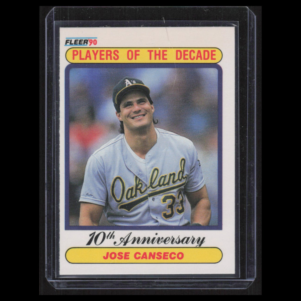 Jose Canseco #629 1990 Fleer Oakland Athletics Baseball Card MLB NM