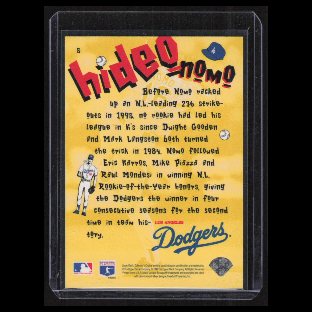 Hideo Nomo #5 1995 Collectors Choice You Crash the All-Star Game Exchange Card