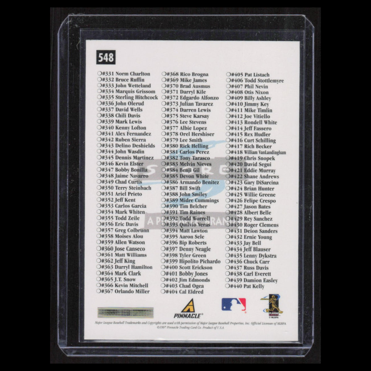 Ken Griffey Jr #548 1998 Score Seattle Mariners Baseball Card MLB NM